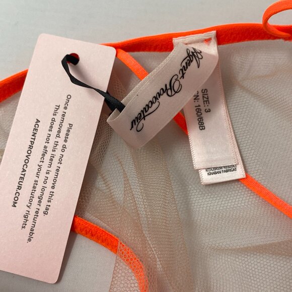 Agent Provocateur Zella Neon Orange Brief NWT - Picture 11 of 12